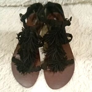 Mossimo Supply Co Black Bohemian Sandals